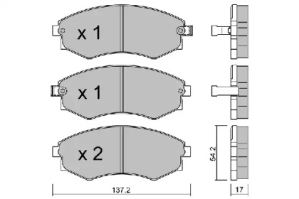 Комплект тормозных колодок AISIN BPHY-1906